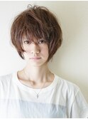 重めバング&くせ毛風☆お洒落ショート☆