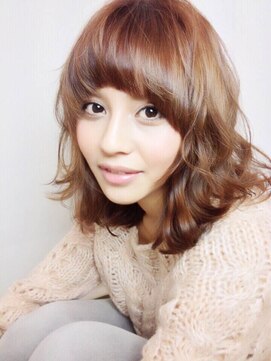 オーロ(ORO) 大人かわいいマフラー＆ニットと相性完璧ショートバングミデイ