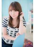 流し前髪がポイント++ワンカールセミディ