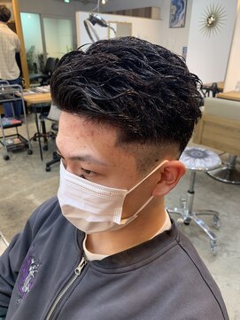 エルオム(EL.HOMME) 【MITSU】フェードスタイル×ワンカールパーマ