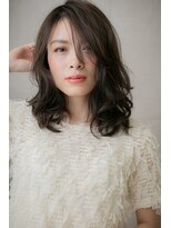 モッズヘア 越谷(mod's hair)&nbsp;透け感グレージュアシンメトリーこなれヘアY越谷30代40代50代
