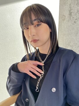 イミ(imi) ボブウルフ/顔周りカット/グレージュカラー/髪質改善[登戸]