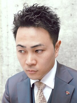 アルファ 新宿(alpha) サーフカール/ 刈り上げセンターパート/ブルーブラック[新宿駅]