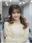 ヘア セット アレンジ ツインテール ゆるふわ 大野城美容室