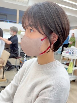 エニ 自由が丘(ENi) 黒髪/グレーベージュ/レイヤーロング/前髪パーマ[自由が丘駅]