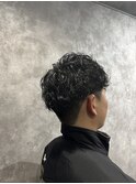 ベリーショート/ダークアッシュ/ニュアンスパーマ/韓国マッシュ