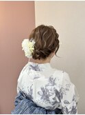 ボブの方でもふんわりアップに＊浴衣アレンジ