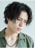 ツイストスパイラルパーマ波巻きパーマメンズマッシュウルフ韓国