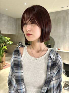 ハウ 心斎橋(how) 大人可愛い丸みボブピンクラベンダーベージュベビーピンク