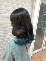 アボックス(abox)&nbsp;ターコイズブルーの裾カラー