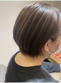 ショートボブ ツヤ白髪染め 30代、40代、50代