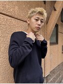 ブロンドスパイキーショート/ブリーチ/メンズカット/眉毛/表参道