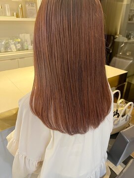 ヘアーエスクールフェイス(hair S. COEUR face) オレンジベージュカラー/暖色カラー/枚方美容室/大阪美容室