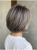 おしゃれな30代40代50代へ★人気グレージュレイヤーボブ