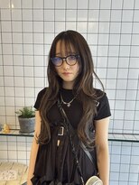 ヘアー アレス(hair ales) くびれヘア　アプリコットオレンジ　ハイライトカラー　