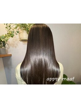 【髪質改善】エリアでも数少ないAujua×髪質改善トリートメントで感動体験を《appty-maaf》で♪