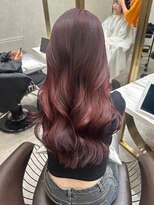 ロンドルピナス 小倉(Lond Lupinus)&nbsp;ミディアムヘア暗めカラー/デザインカラー/フェイスフレーミング