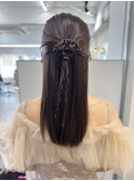 【谷】ストレートハーフアップ＊カチモリ