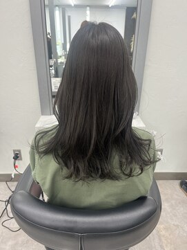 ガルボヘアー 桟橋店(garbo hair) オリーブグレージュ　トリートメント　ロング