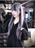 グレーシルバー×セクションカラー