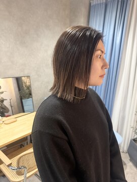 クス(KUsU) ハイライトカラー/脱白髪染め/ミルクティーブラウン