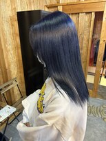 アフターニュース 新潟(afternews)&nbsp;ネイビーブルー/ダブルカラー/ケアブリーチ/髪質改善/新潟