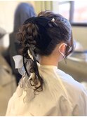 ツインポニーテール/ヘアアレンジ/ヘアセット/