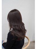 髪質改善ブリーチなしチョコブラウン韓国ロングレイヤー艶髪