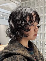 テクネ 天神大名(techne)&nbsp;天神顔周りレイヤーカットミディアムボブパーマレイヤーパーマ