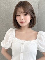 シー バイ ロンド 新宿(Sea by Lond)&nbsp;ワンホンレイヤ ー×ダークブルー[デジタルパーマ/ボブ/韓国]