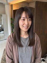 零秒女髪 千里丘店&nbsp;上品でまとまる艶髪美髪セミロングスタイル髪質改善艶カラー艶感