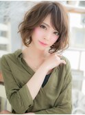 ■mod's上尾10★■外国人みたいな☆くせ毛風エアリー大人ボブ