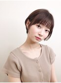 美シルエット 大人可愛いショートボブ