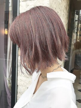 ウノプリール 茶屋町店(unopulir) 【unopulir永尾】クリアピンク☆前下がり大人ボブ