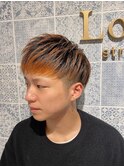 【津賀　涼】お客様photo☆オレンジカラーマッシュショート☆