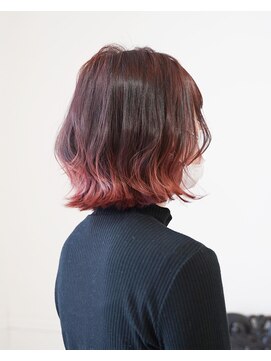 リリー ヘアー デザイン(LILY HAIR DESIGN) レイヤーショートBOB　ピンクグラデーション