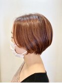 前髪が長めのショートボブ【RENJISHI 宮本】