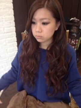 ショウレガーメ(show legame) 波巻きロング×アッシュカラー