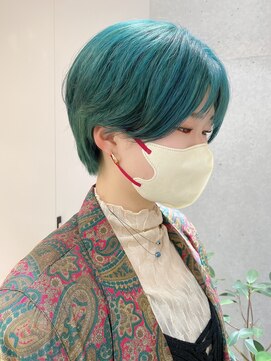 サンド 池袋(sand) イメチェン/エメラルドグリーン/モード/ブリーチカラー[池袋駅]