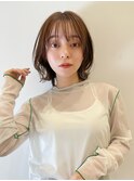 韓国風ボブ レイヤーボブ フェイスレイヤー 外ハネパーマ t511