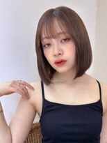 ハニーシブヤ(HONEY shibuya) 大人可愛い20代30代40代ワンレン前下がりボブ×シアーベージュ