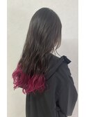 ピンクバイオレット×レッド　ダブルカラー