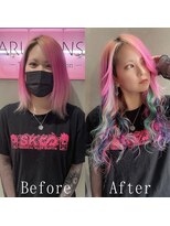 あるじゃんすー 名古屋店 原色ユニコーン#デザインカラー#シールエクステ#バイカラー#大須