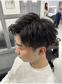 アップバングニュアンスパーマ