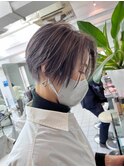 切りっぱなしボブ　エアリーロング　美髪　ピンクブラウン