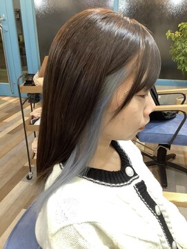 ヘアーズ ベリー 豊津店(hairs BERRY) #インナーブルー