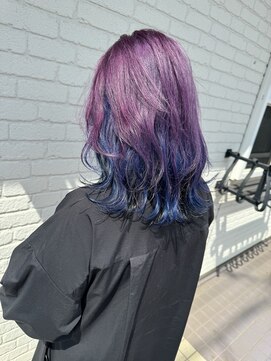 カメリア (camellia) パープル+ブルー+ブラックデザインカラー