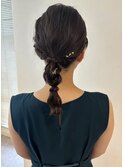 【担当きょうこ】お呼ばれヘア大人可愛い編みミディアムアレンジ