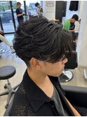 フェザーパーマ/水戸/メンズ/センターパート/ニュアンスパーマ