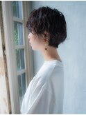 無造作ゆるふわショートボブ